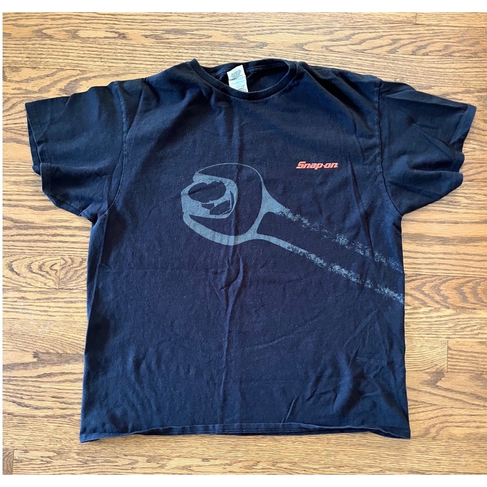 Snap-on Tools Wrench Wraparound Graphic T-Shirt Mens XL Black Short Sleeve Delta